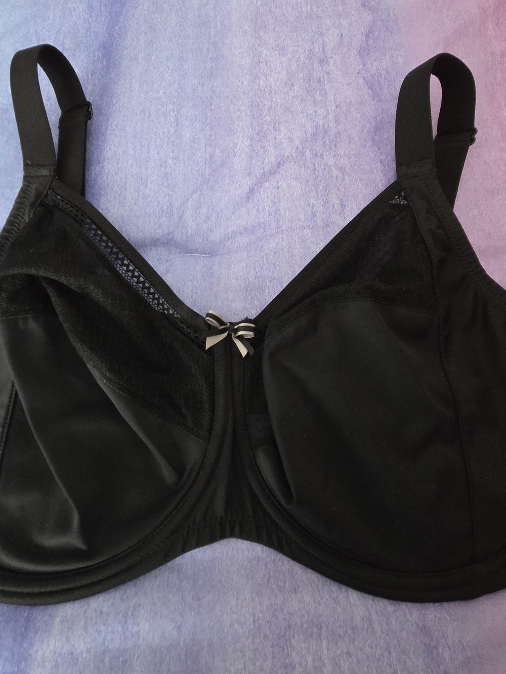 Wacoal Black Full-Coverage Underwire Bra with Bow Accent Style 855239